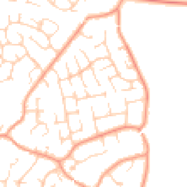 Daytime road noise heatmap for RG23 7AW