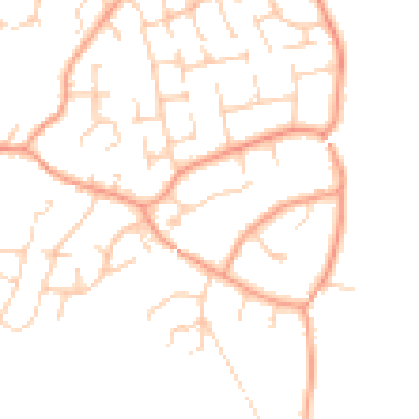 Daytime road noise heatmap for RG23 7AX