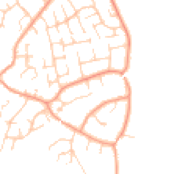 Daytime road noise heatmap for RG23 7DD