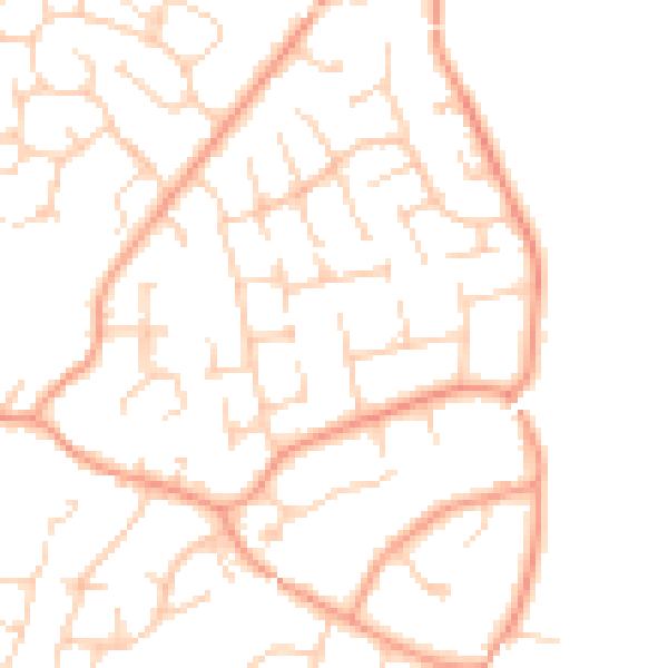 Daytime road noise heatmap for RG23 7DE