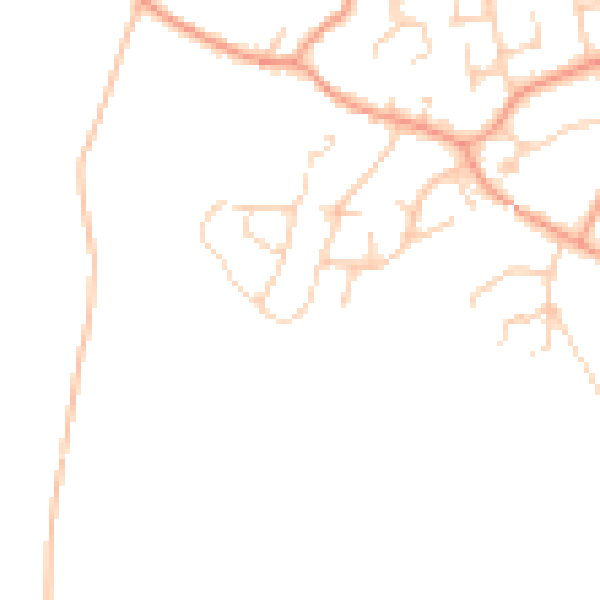 Daytime road noise heatmap for RG23 7EF