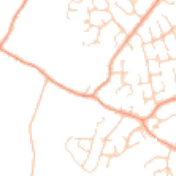Daytime road noise heatmap for RG23 7EZ