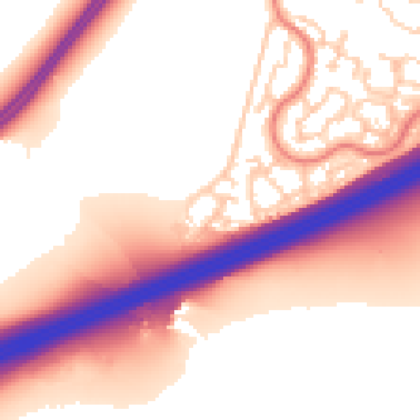 Daytime road noise heatmap for RG23 7FD