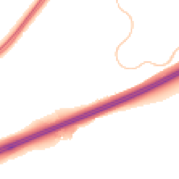 Night-time road noise heatmap for RG23 7FD