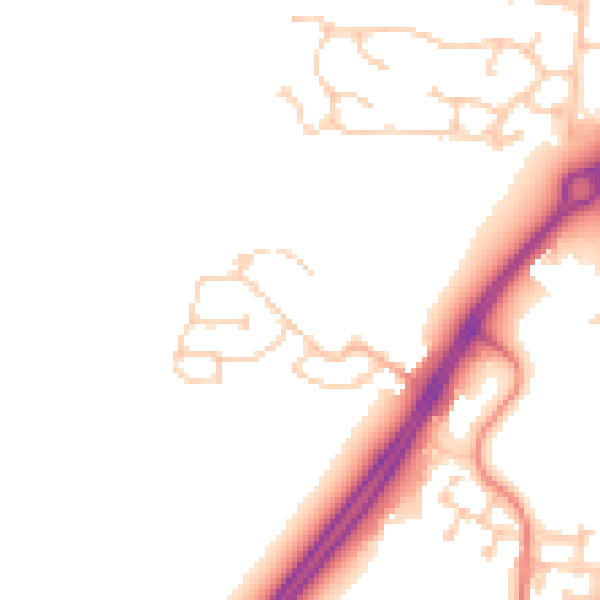 Daytime road noise heatmap for RG23 7FH