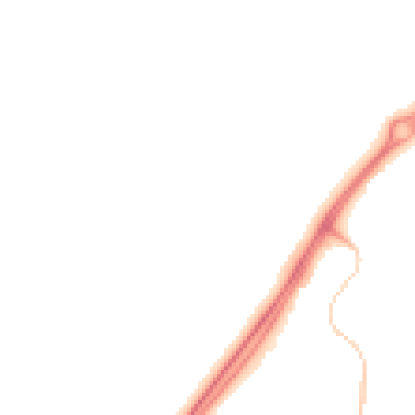 Night-time road noise heatmap for RG23 7FH