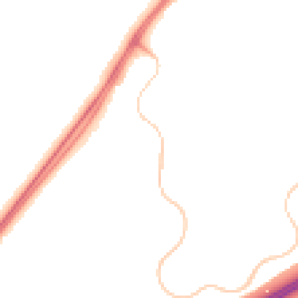 Night-time road noise heatmap for RG23 7FZ