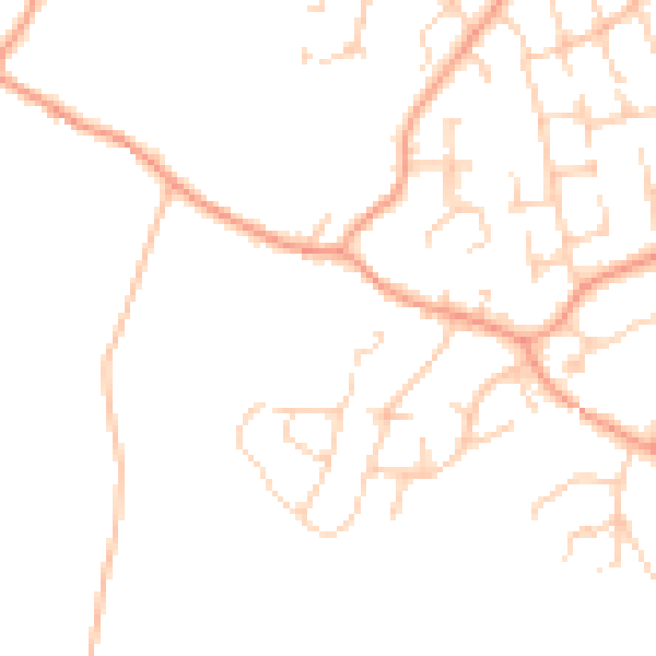 Daytime road noise heatmap for RG23 7GE