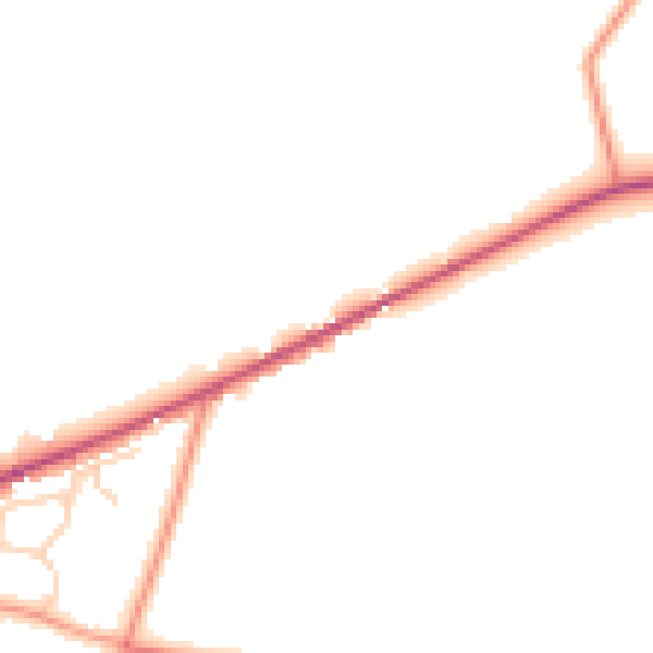 Daytime road noise heatmap for RG23 7HH