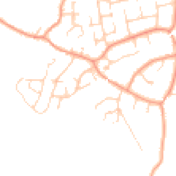 Daytime road noise heatmap for RG23 7HL