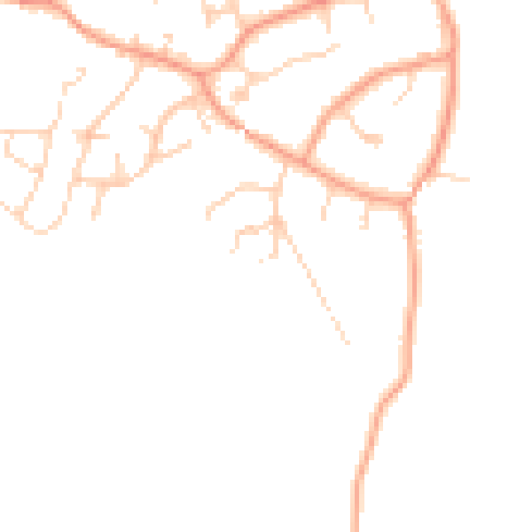 Daytime road noise heatmap for RG23 7JE