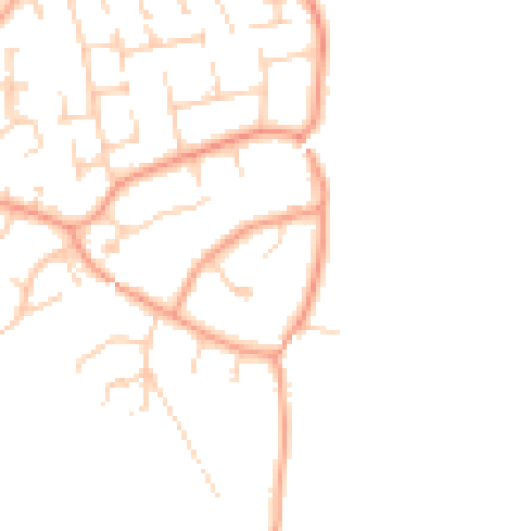 Daytime road noise heatmap for RG23 7JL