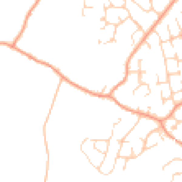 Daytime road noise heatmap for RG23 7LJ