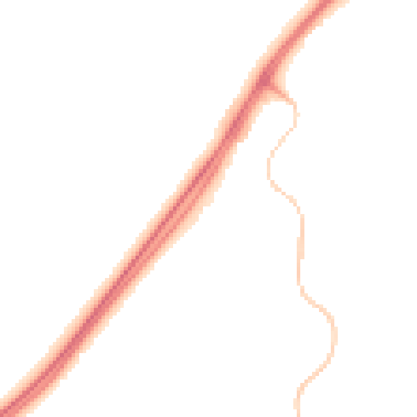 Night-time road noise heatmap for RG23 7LL