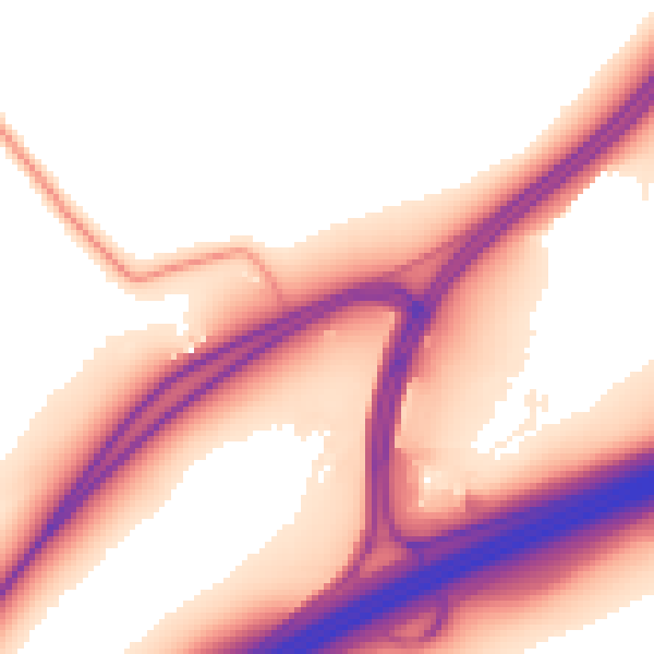 Daytime road noise heatmap for RG23 7LR