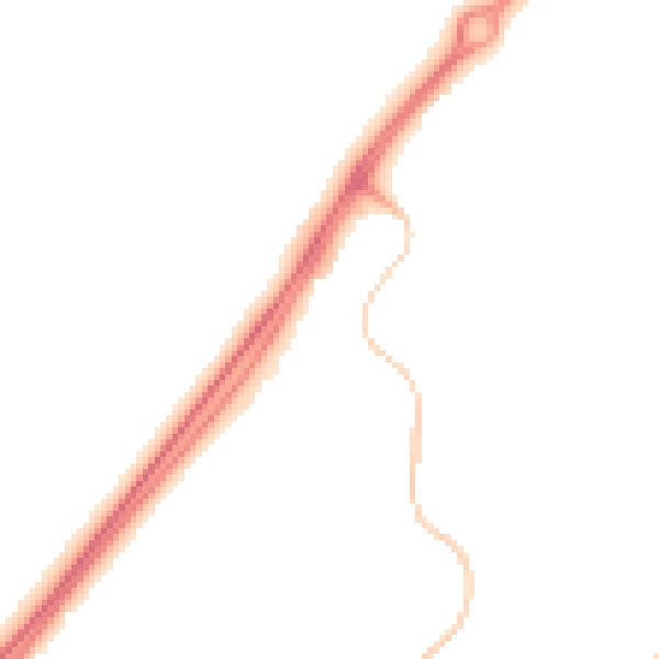 Night-time road noise heatmap for RG23 7NL