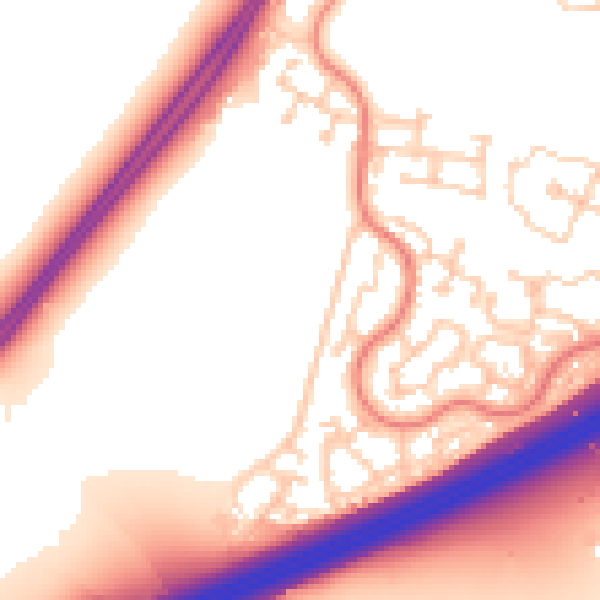 Daytime road noise heatmap for RG23 7PS