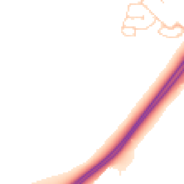 Daytime road noise heatmap for RG23 7QH