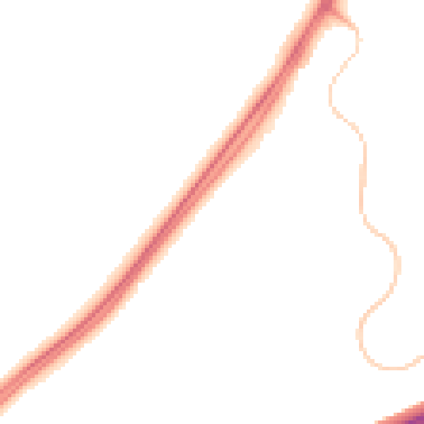 Night-time road noise heatmap for RG23 7SR