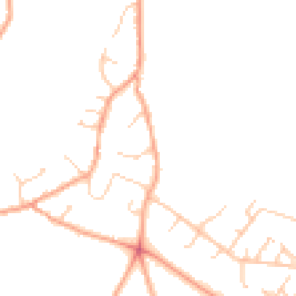 Daytime road noise heatmap for RG24 7AE