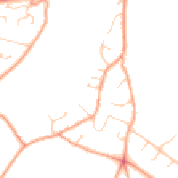 Daytime road noise heatmap for RG24 7AF
