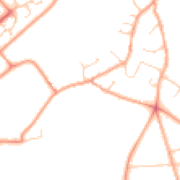 Daytime road noise heatmap for RG24 7BP