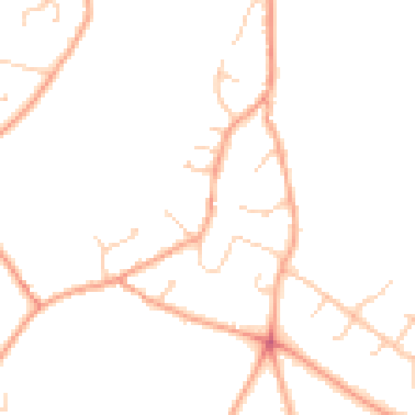Daytime road noise heatmap for RG24 7BX