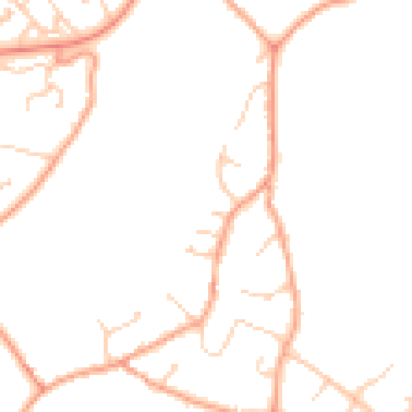 Daytime road noise heatmap for RG24 7BZ
