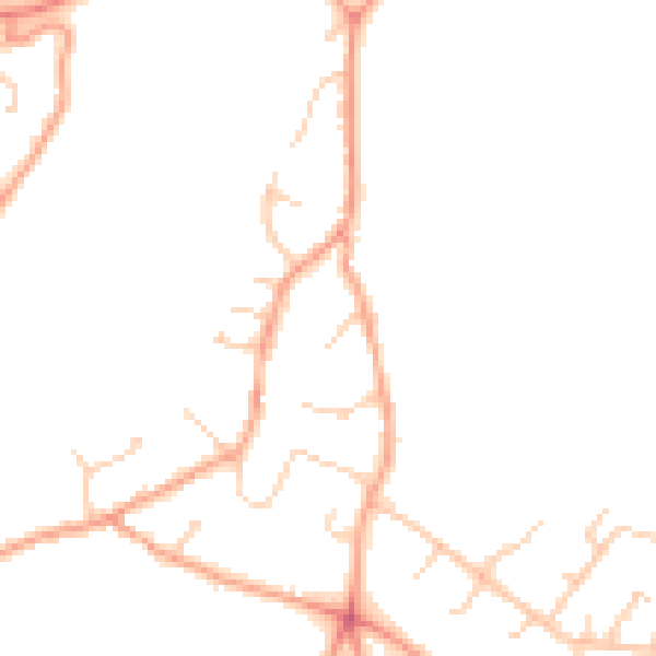 Daytime road noise heatmap for RG24 7DF