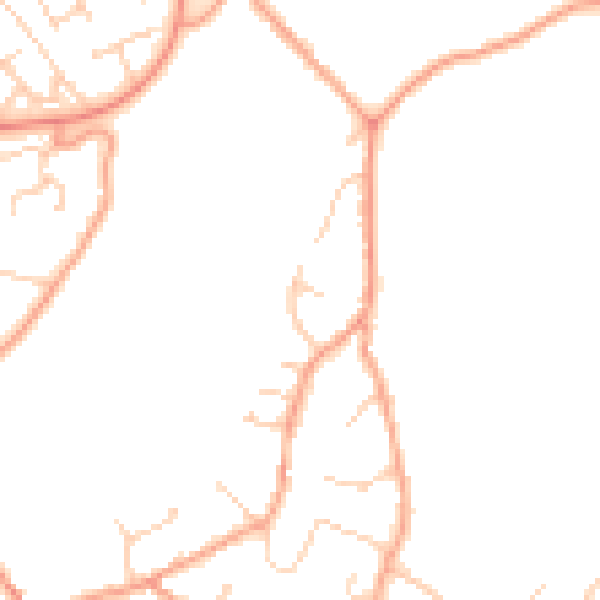 Daytime road noise heatmap for RG24 7DS
