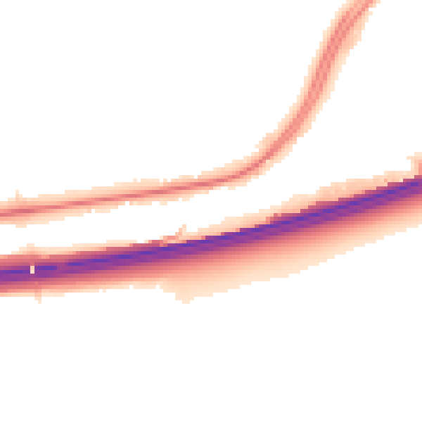 Night-time road noise heatmap for RG24 7JJ