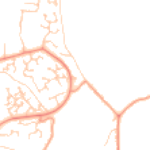 Daytime road noise heatmap for RG24 8AD