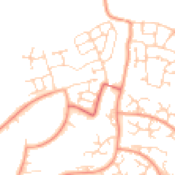 Daytime road noise heatmap for RG24 8AF