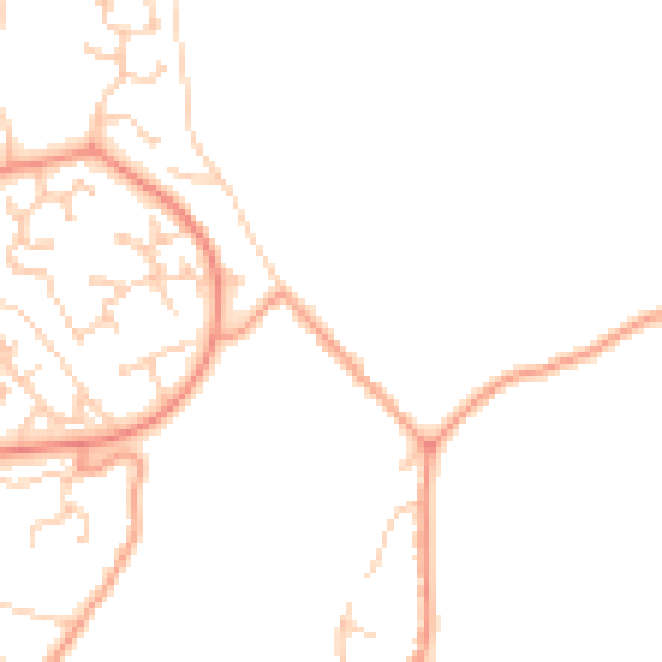 Daytime road noise heatmap for RG24 8AS