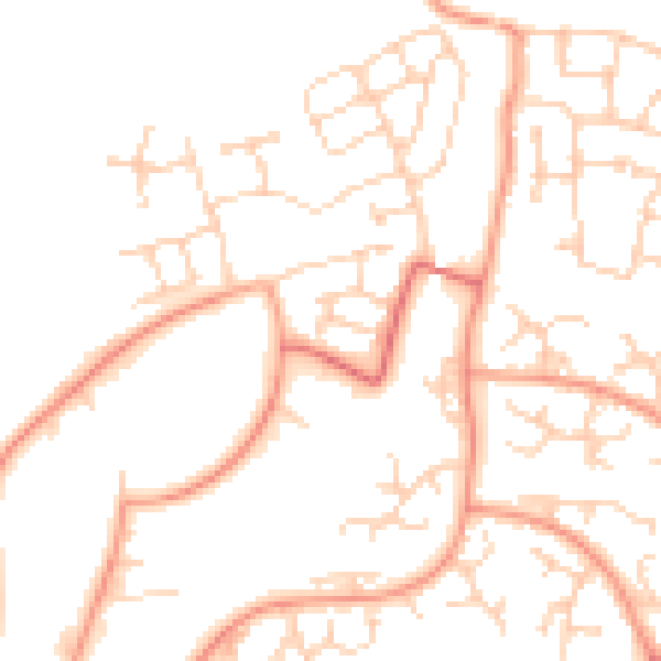 Daytime road noise heatmap for RG24 8BH