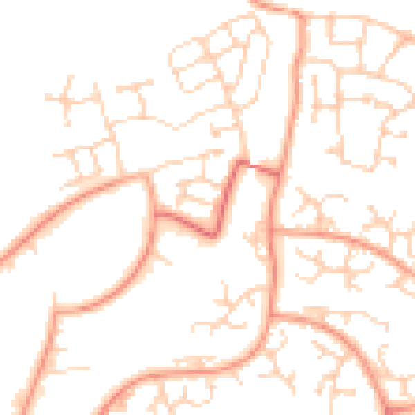 Daytime road noise heatmap for RG24 8BL