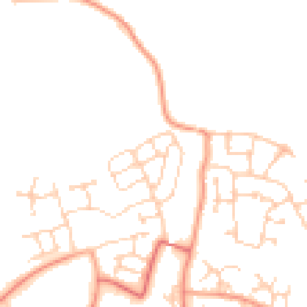 Daytime road noise heatmap for RG24 8BP