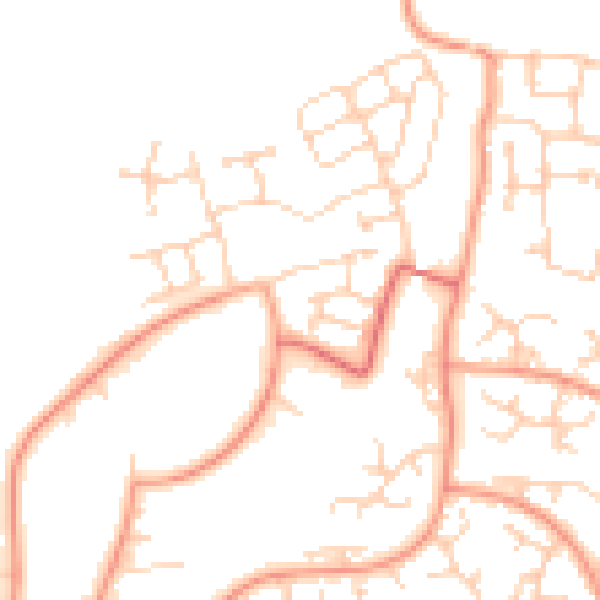 Daytime road noise heatmap for RG24 8BS
