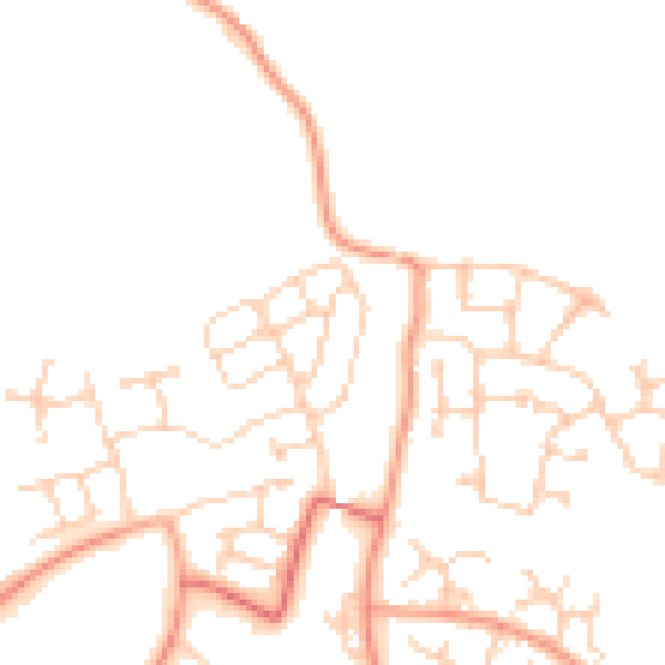 Daytime road noise heatmap for RG24 8BT