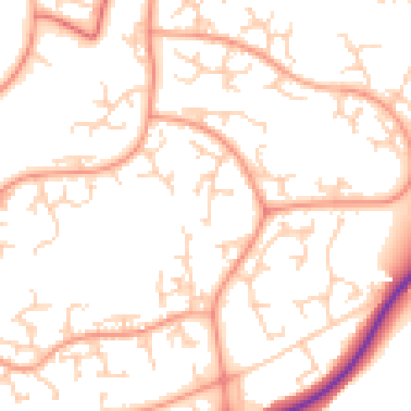 Daytime road noise heatmap for RG24 8EX