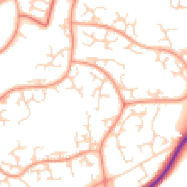 Daytime road noise heatmap for RG24 8EZ