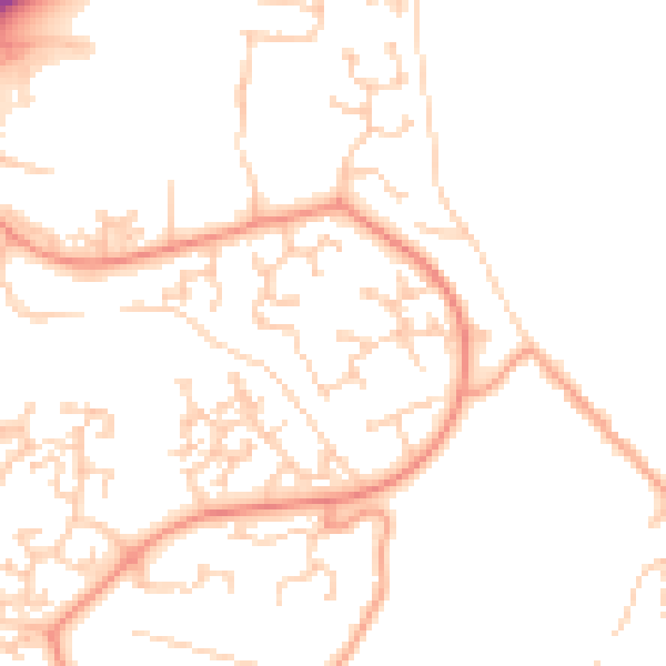 Daytime road noise heatmap for RG24 8FG