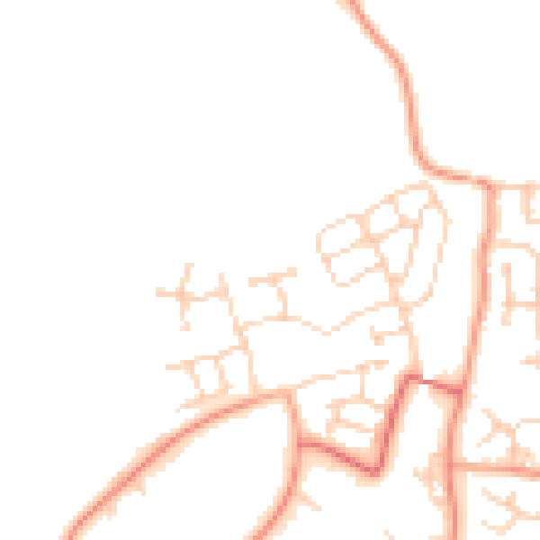 Daytime road noise heatmap for RG24 8HJ