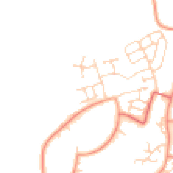 Daytime road noise heatmap for RG24 8HU