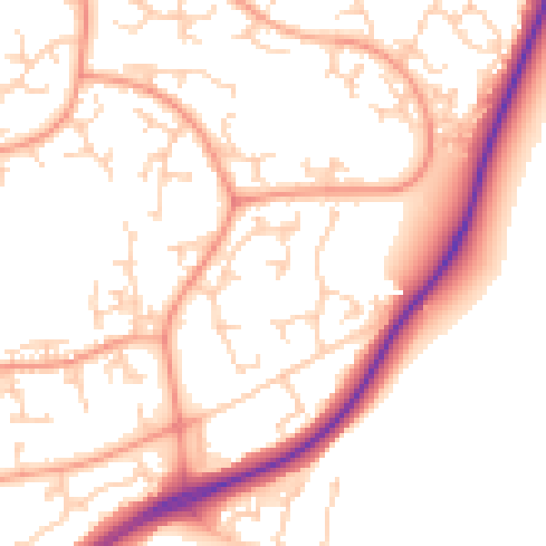 Daytime road noise heatmap for RG24 8RH