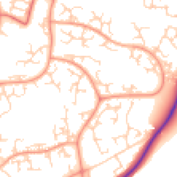 Daytime road noise heatmap for RG24 8RS