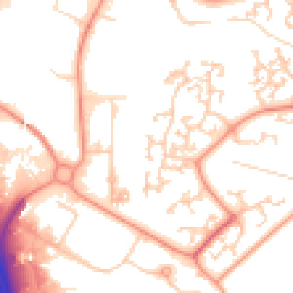 Daytime road noise heatmap for RG24 8SR