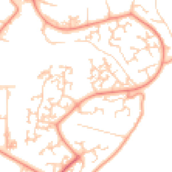 Daytime road noise heatmap for RG24 8TL