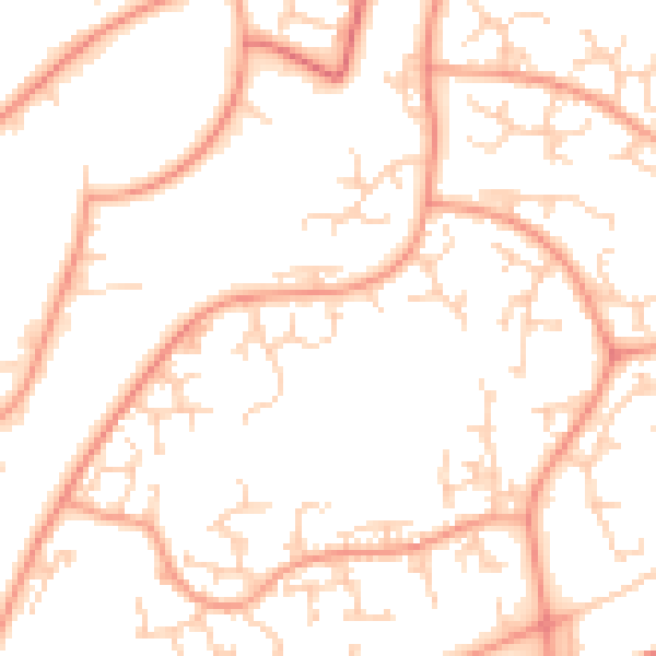 Daytime road noise heatmap for RG24 8TU