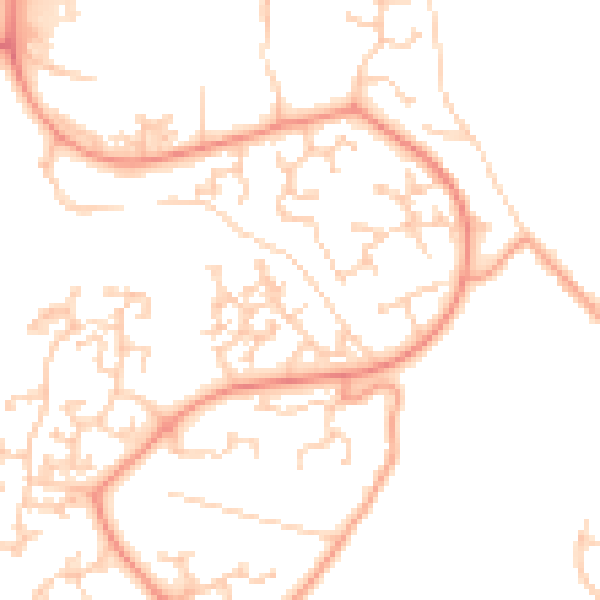 Daytime road noise heatmap for RG24 8UU